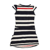 Girls Yarn Dyed Half Sleeves T-Shirt - Navy Blue, Kids, Girls T-Shirts, Chase Value, Chase Value