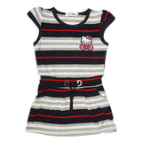 Girls Yarn Dyed Half Sleeves T-Shirt - Navy Blue, Kids, Girls T-Shirts, Chase Value, Chase Value