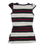 Girls Yarn Dyed Half Sleeves T-Shirt - Navy Blue, Kids, Girls T-Shirts, Chase Value, Chase Value