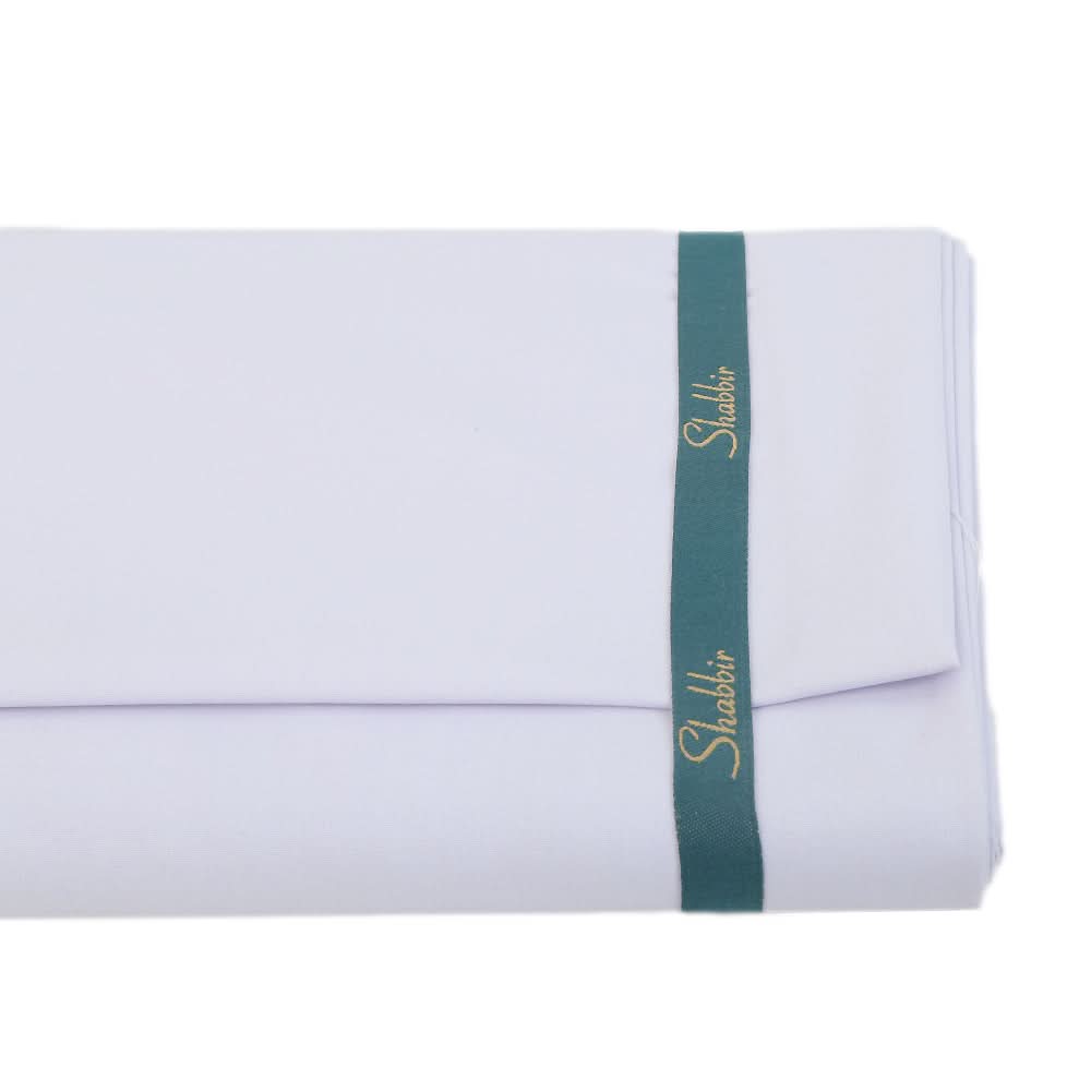 Shabbir Fancy Wash N Wear Un-Stitched Suit - White, Men, Unstitched Fabric, Chase Value, Chase Value
