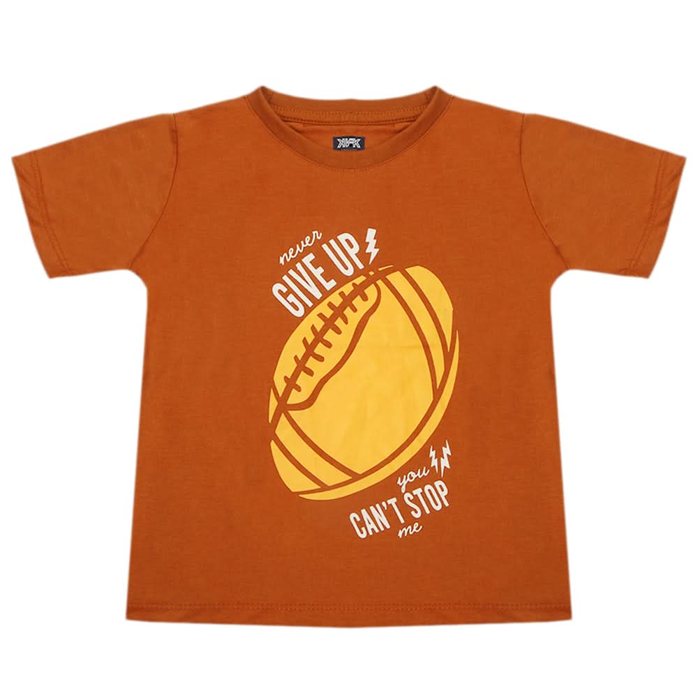 Boys Half Sleeves T-Shirt - Coffee, Boys T-Shirts, Chase Value, Chase Value