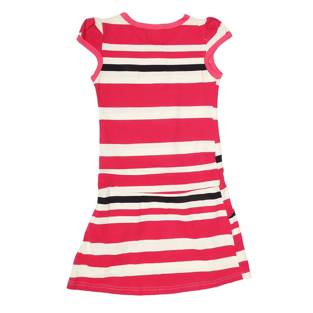 Girls Yarn Dyed Half Sleeves T-Shirt - Pink, Kids, Girls T-Shirts, Chase Value, Chase Value