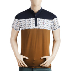 Men's Half Sleeves Polo T-Shirt - Brown, Men, T-Shirts And Polos, Chase Value, Chase Value