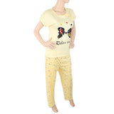 Women's 2 Piece Night Suit - Yellow, Women, Night Suit, Chase Value, Chase Value