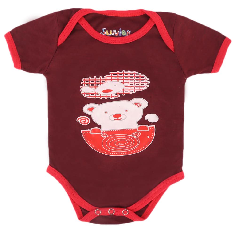 Newborn Boys Romper - Maroon, Kids, NB Boys Rompers, Chase Value, Chase Value