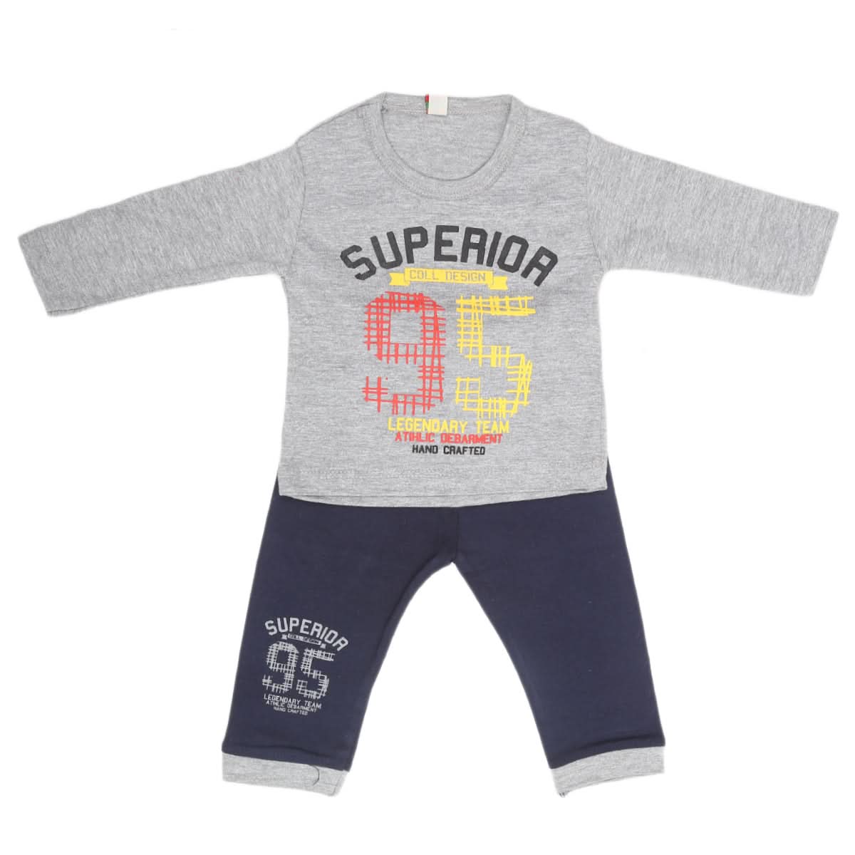 Newborn Boys Full Sleeves Suit 8712 2-3 - Grey, Kids, NB Boys Sets And Suits, Chase Value, Chase Value