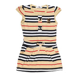 Girls Yarn Dyed Half Sleeves T-Shirt - Beige, Kids, Girls T-Shirts, Chase Value, Chase Value