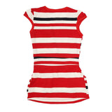 Girls Yarn Dyed Half Sleeves T-Shirt - Red, Kids, Girls T-Shirts, Chase Value, Chase Value