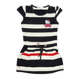 Girls Yarn Dyed Half Sleeves T-Shirt - Navy Blue, Kids, Girls T-Shirts, Chase Value, Chase Value