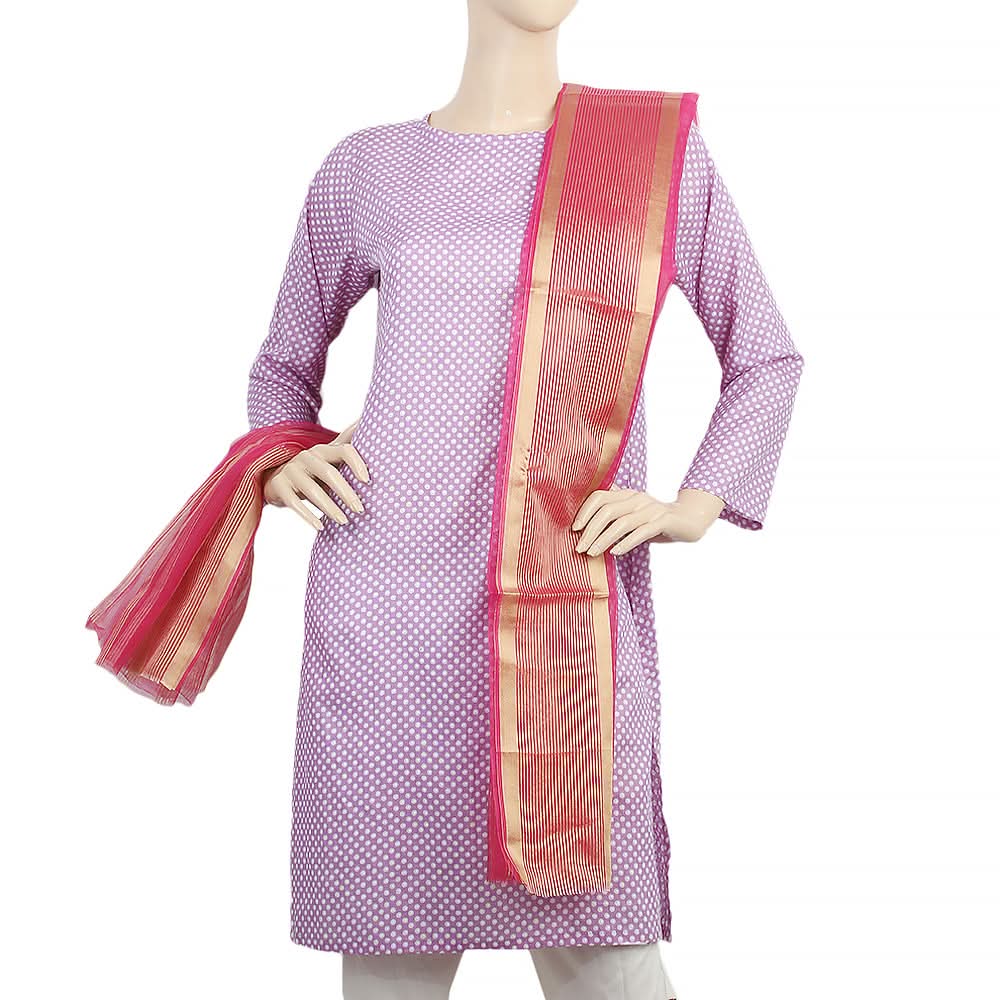 Women's Organza Lining Dupatta - Dark Pink, Women, Dupatta, Chase Value, Chase Value