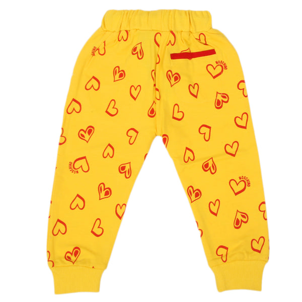 Girls Terry Trouser - Yellow, Girls Pants & Capri, Chase Value, Chase Value