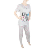 Women's 2 Piece Night Suit - Grey, Women, Night Suit, Chase Value, Chase Value