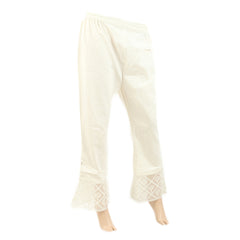 Women's Embroidered Wool Bell Bottom - White, Women, Pants & Tights, Chase Value, Chase Value