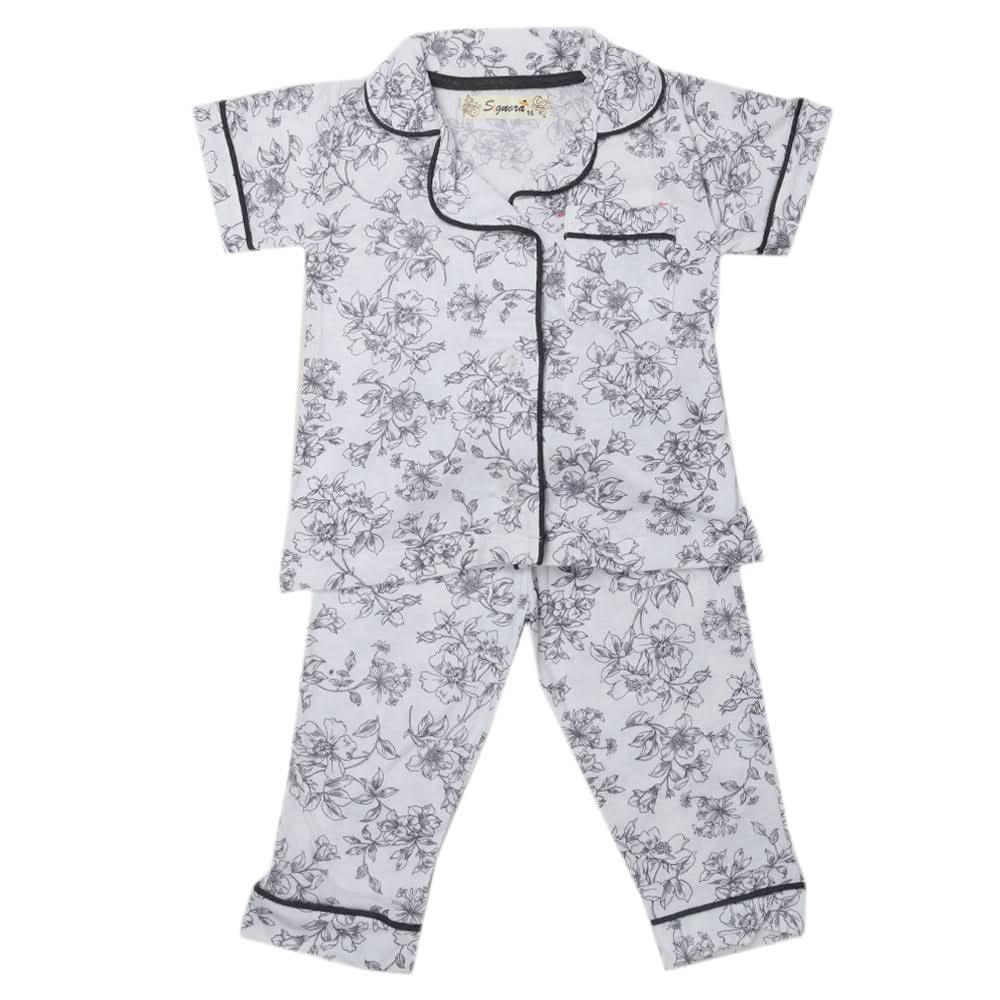 Girls Sleeping Suit - White, Kids, Girls Sets And Suits, Chase Value, Chase Value
