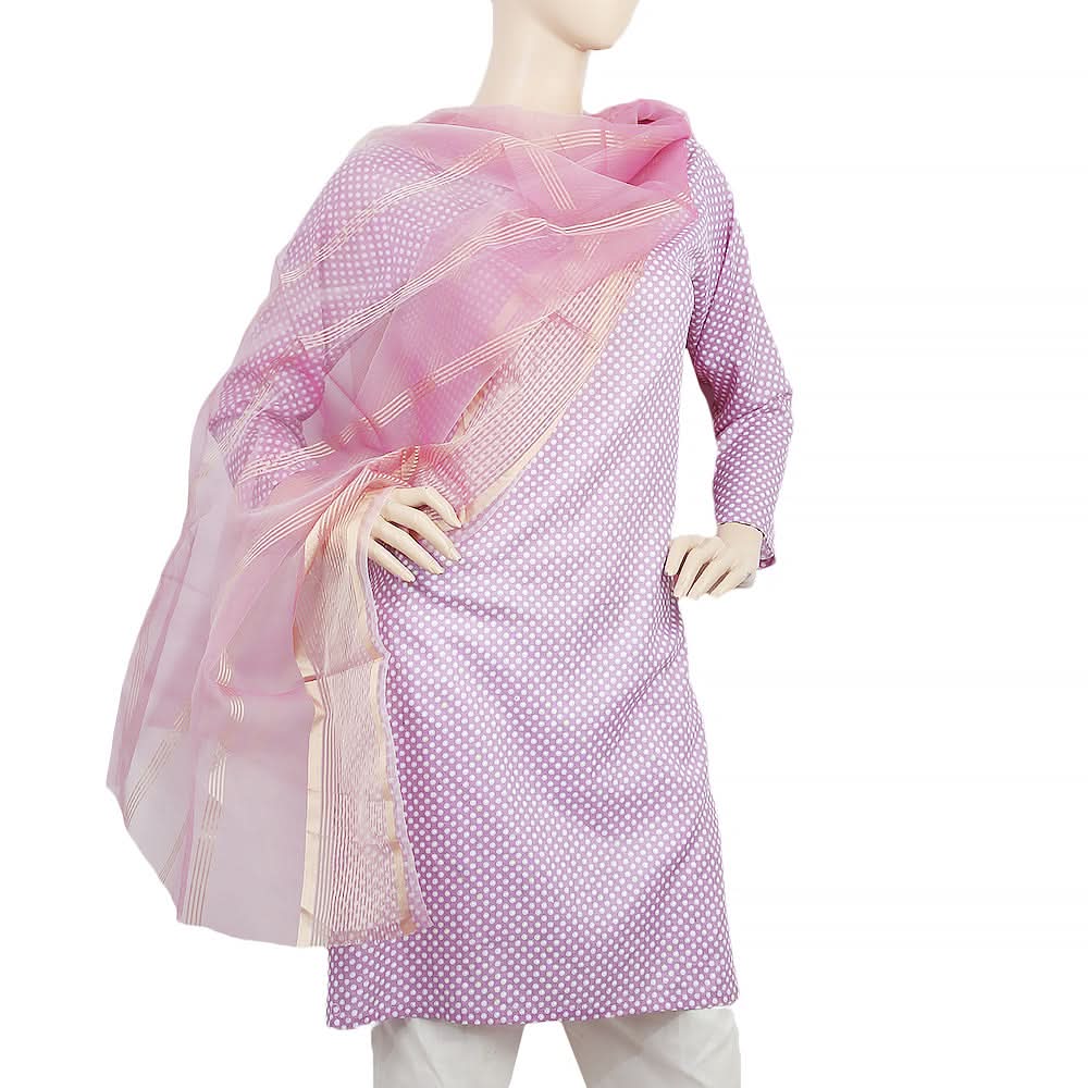 Women's Organza Lining Dupatta - Purple, Women, Dupatta, Chase Value, Chase Value