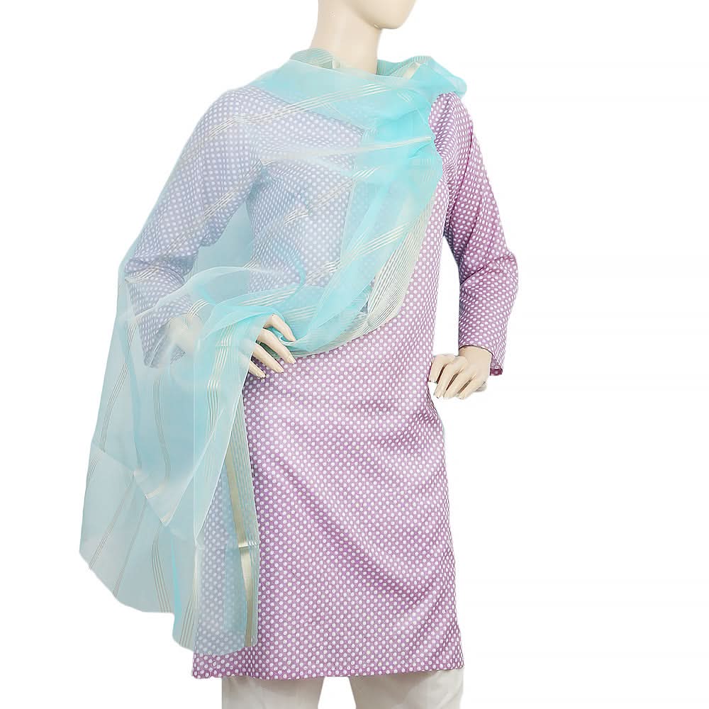 Women's Organza Lining Dupatta - Sky Blue, Women, Dupatta, Chase Value, Chase Value