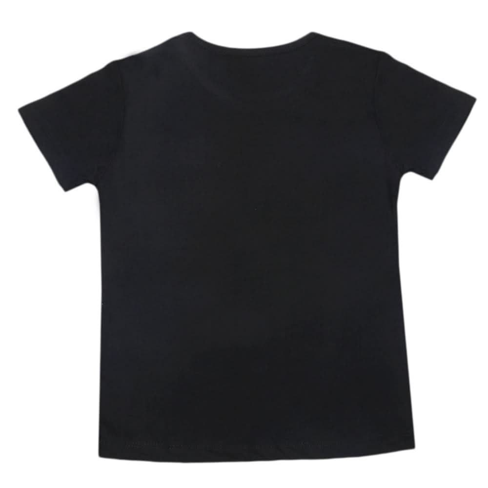 Girls Half Sleeves T-Shirts - Black, Kids, Girls T-Shirts, Chase Value, Chase Value