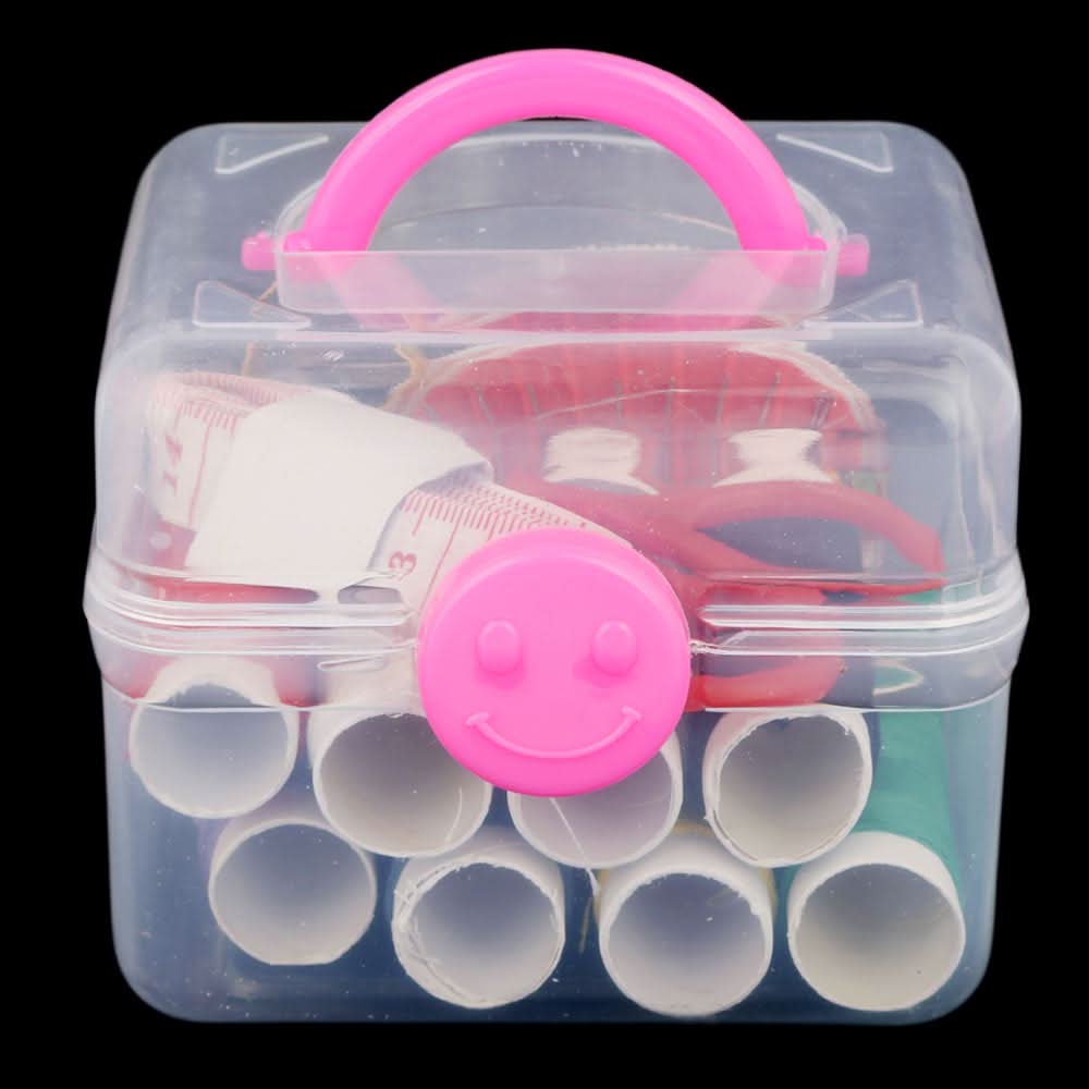 Sewing Basket With Sewing Accessories - Pink, Home & Decor, Chase Value, Chase Value