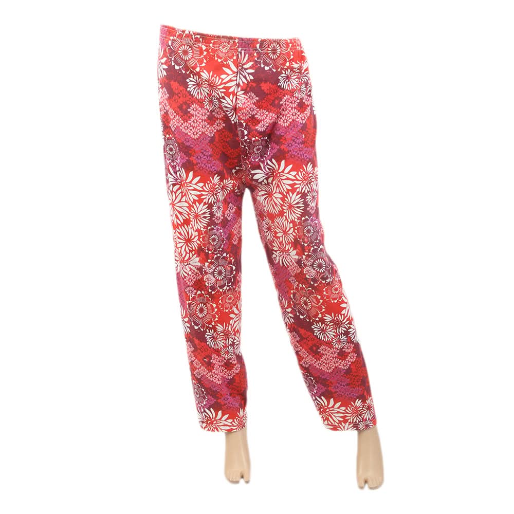 Women's Jersey Printed Trouser - Red, Women, Pants & Tights, Chase Value, Chase Value