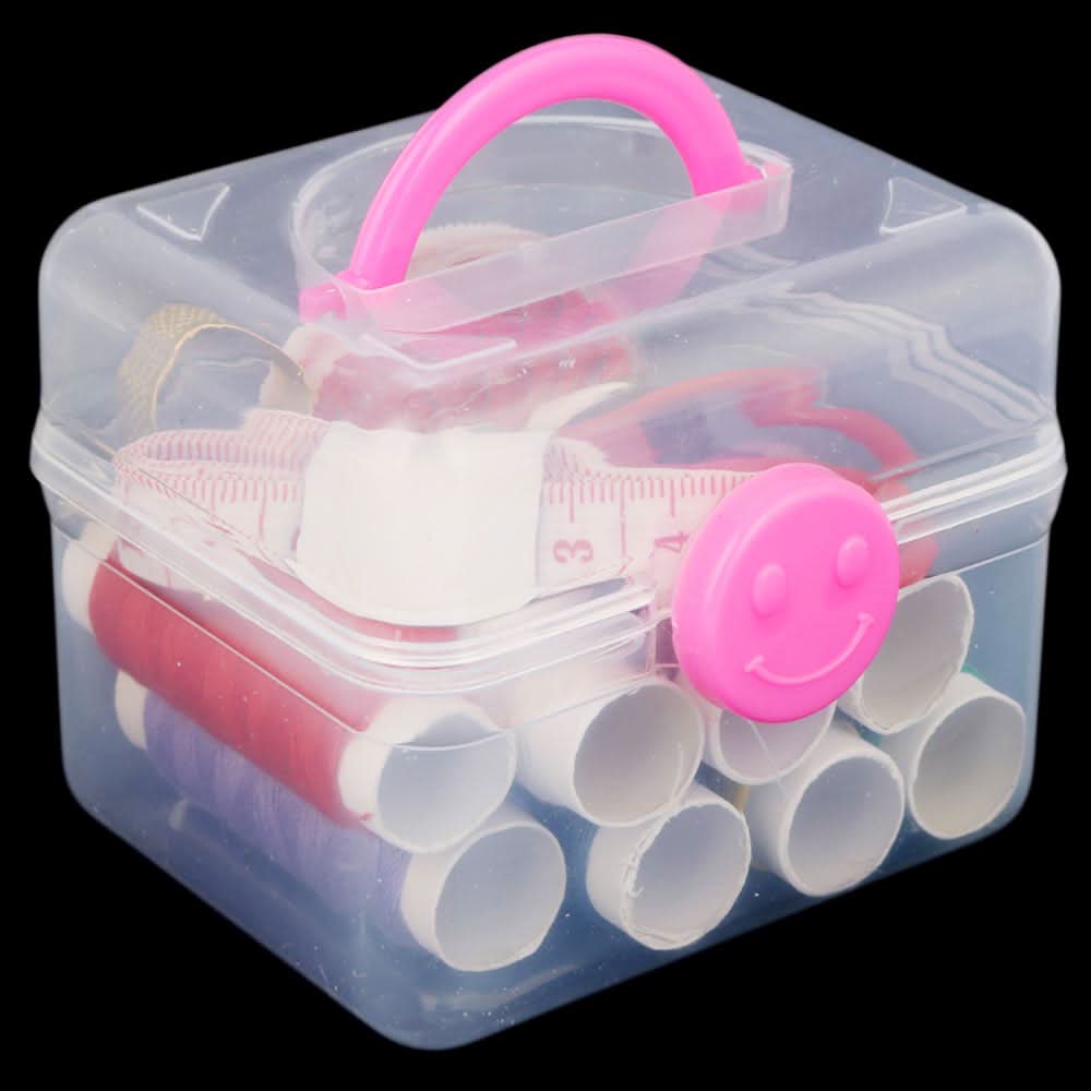 Sewing Basket With Sewing Accessories - Pink, Home & Decor, Chase Value, Chase Value