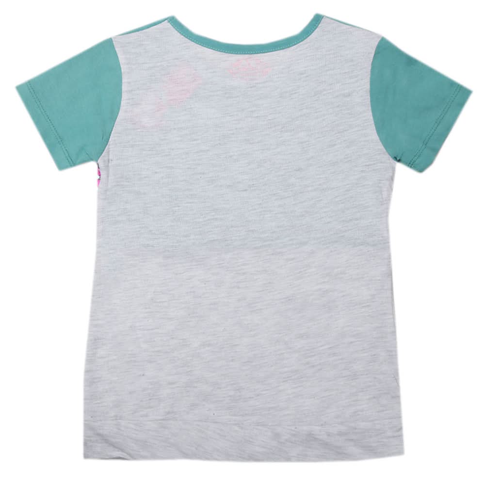 Girls Half Sleeves T-Shirts - Sea Green, Kids, Girls T-Shirts, Chase Value, Chase Value