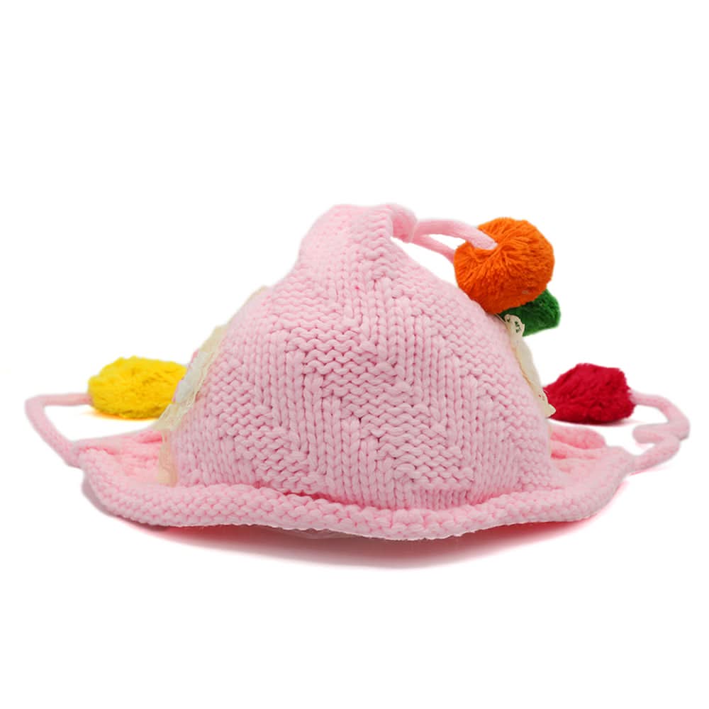 Kids Woolen Cap - Light Pink, Girls Caps & Gloves, Chase Value, Chase Value