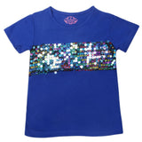 Girls Half Sleeves T-Shirts - Royal Blue, Kids, Girls T-Shirts, Chase Value, Chase Value