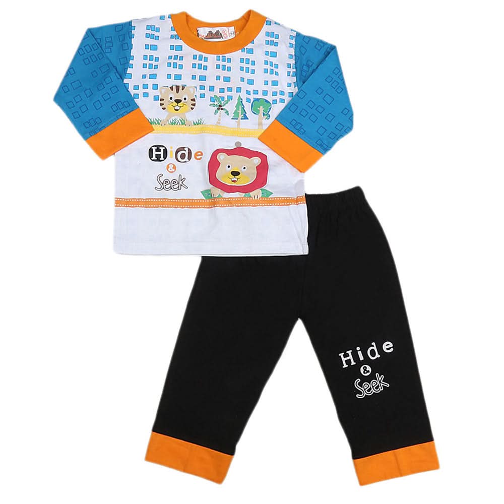 Boys Full Sleeves 2 Pcs Suit - Blue, Kids, Boys Sets And Suits, Chase Value, Chase Value