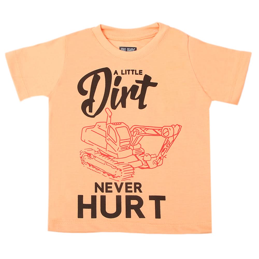 Boys Half Sleeves T-Shirt - Peach, Boys T-Shirts, Chase Value, Chase Value