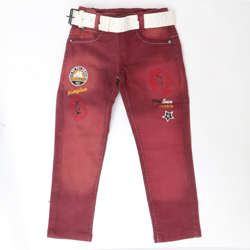 Boys Cotton Pant - Maroon, Kids, Boys Pants, Chase Value, Chase Value