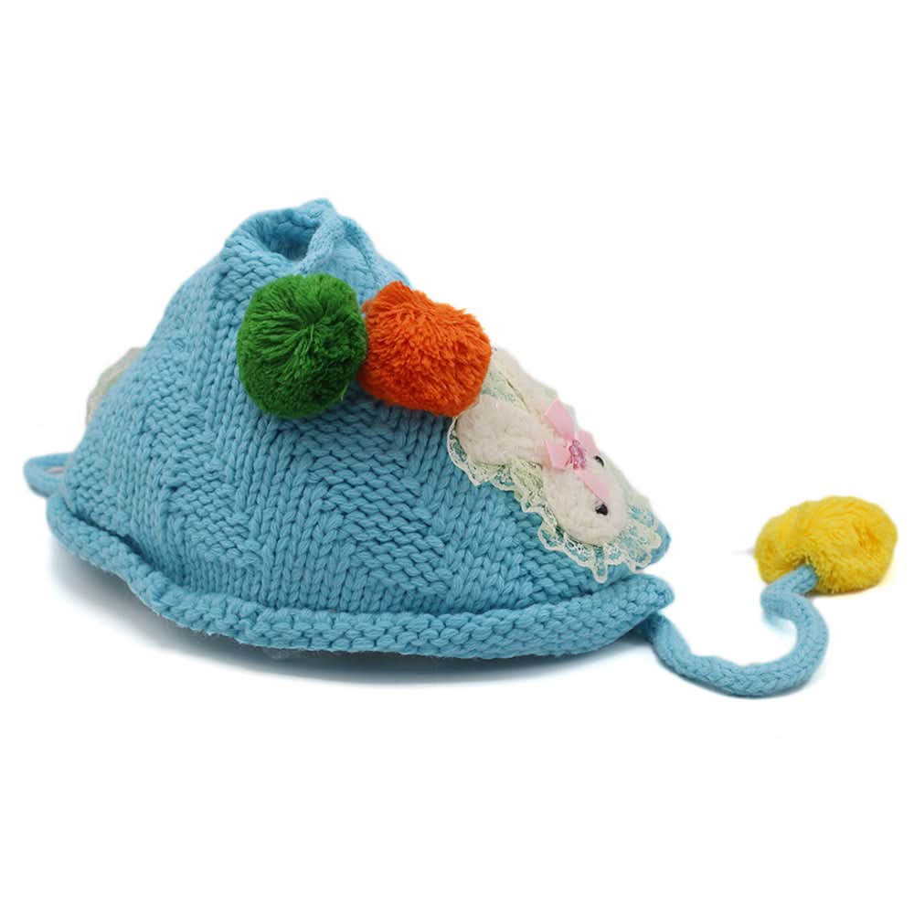 Kids Woolen Cap - Sky Blue, Girls Caps & Gloves, Chase Value, Chase Value