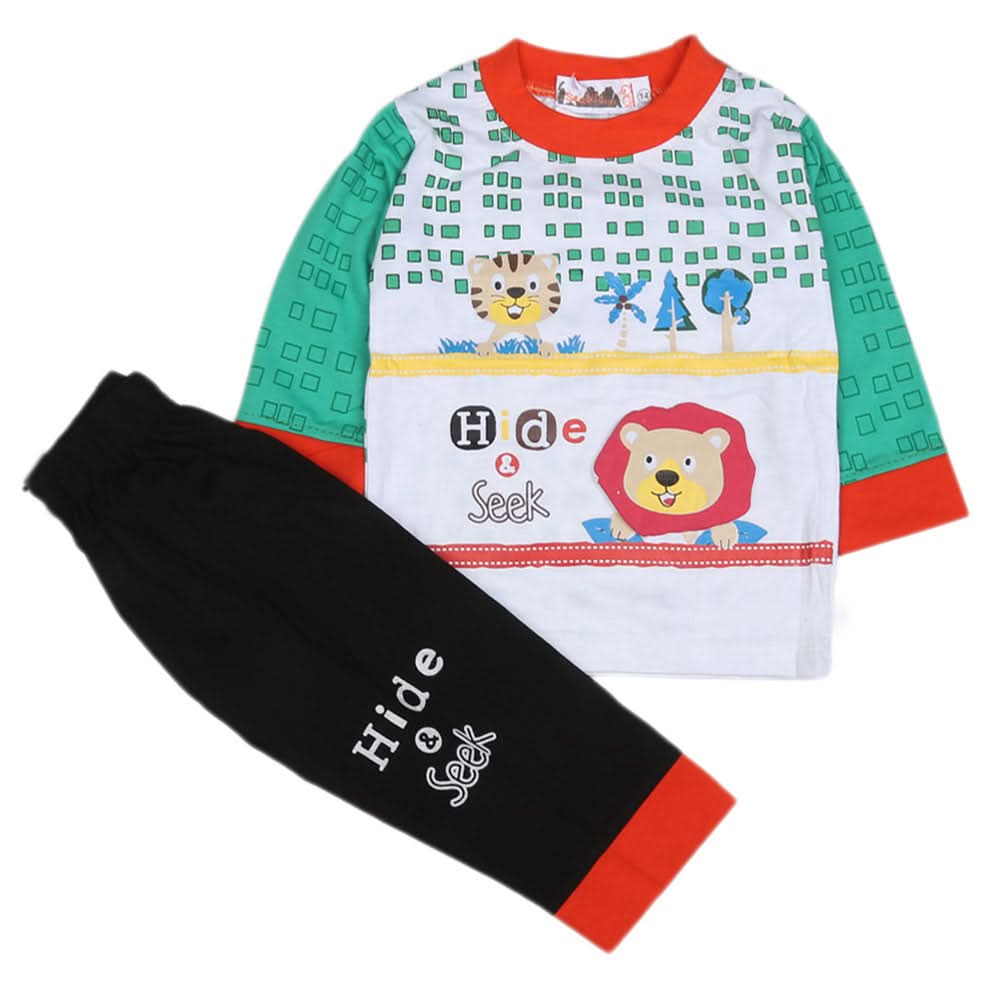 Boys Full Sleeves 2 Pcs Suit - Green, Kids, Boys Sets And Suits, Chase Value, Chase Value