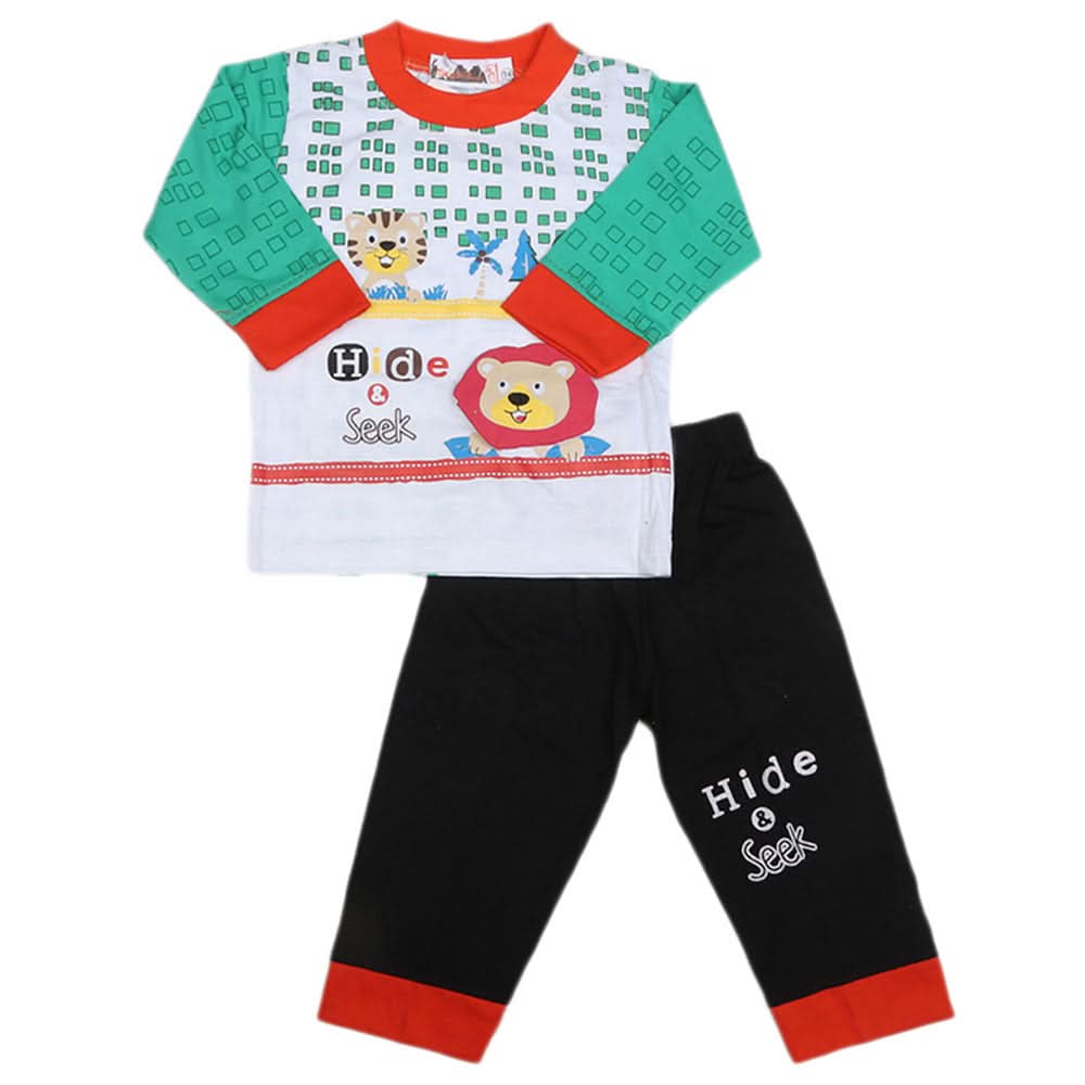 Boys Full Sleeves 2 Pcs Suit - Green, Kids, Boys Sets And Suits, Chase Value, Chase Value