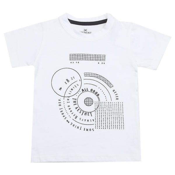 Eminent Boy's Half Sleeves T-Shirt - White, Kids, Boys T-Shirts, Eminent, Chase Value