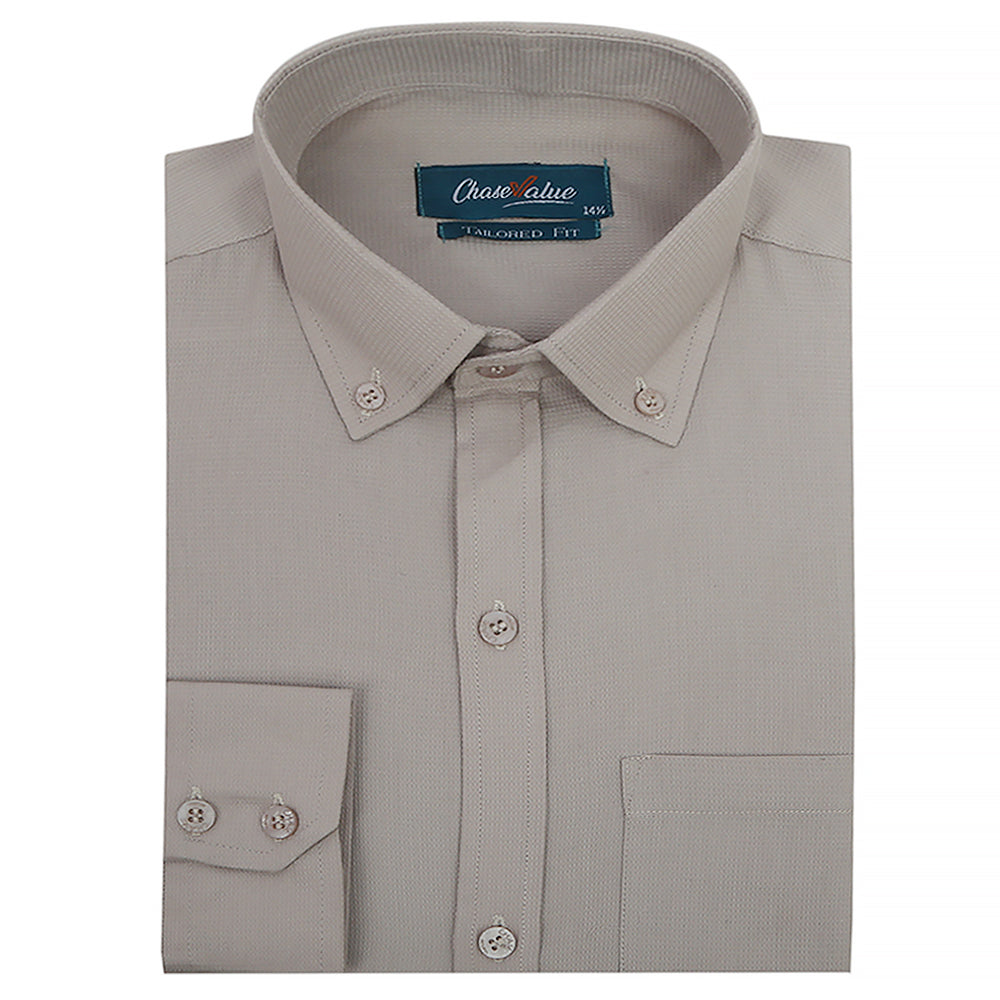 Men's Formal Shirt - Dark Fawn, Men, Shirts, Chase Value, Chase Value