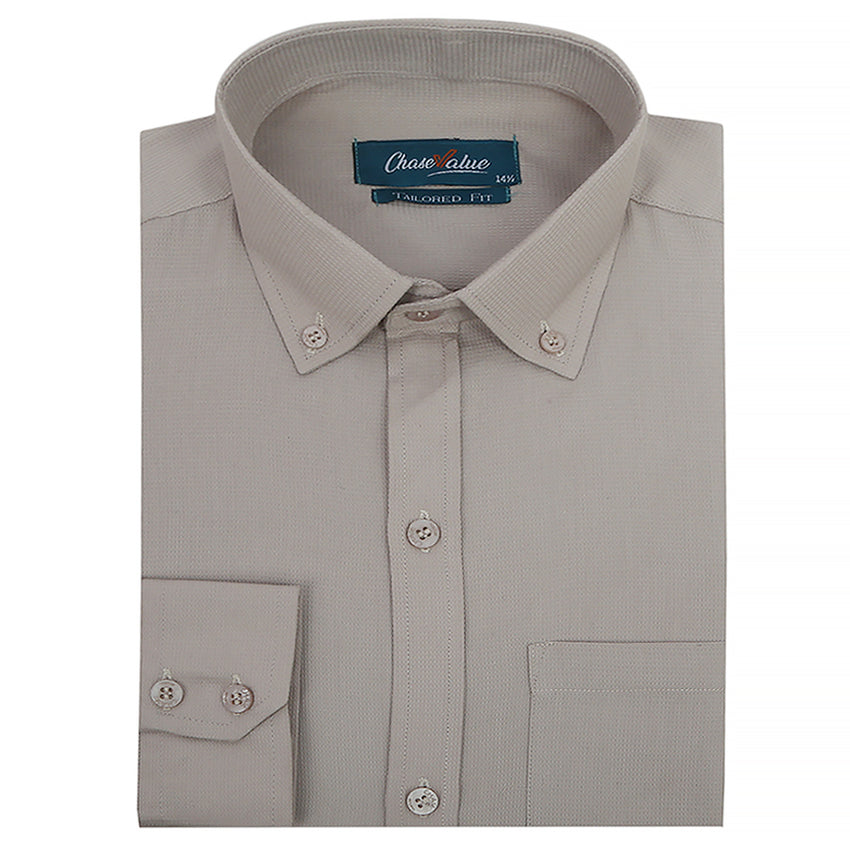 Men's Formal Shirt - Dark Fawn, Men, Shirts, Chase Value, Chase Value