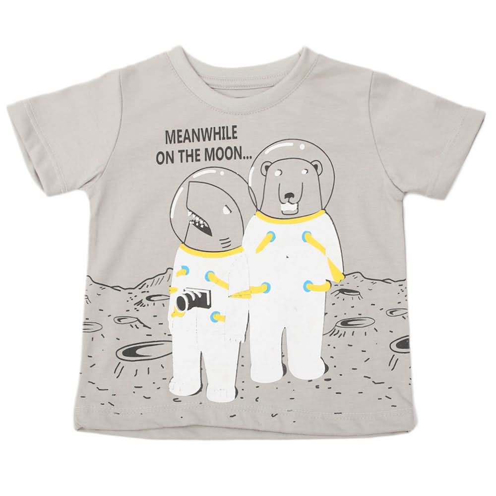Boys Half Sleeves T-Shirt - Grey, Boys T-Shirts, Chase Value, Chase Value