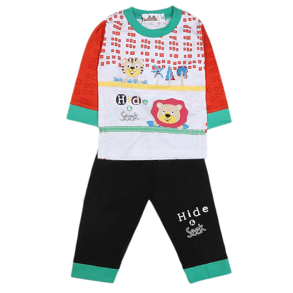 Boys Full Sleeves 2 Pcs Suit - Red, Kids, Boys Sets And Suits, Chase Value, Chase Value