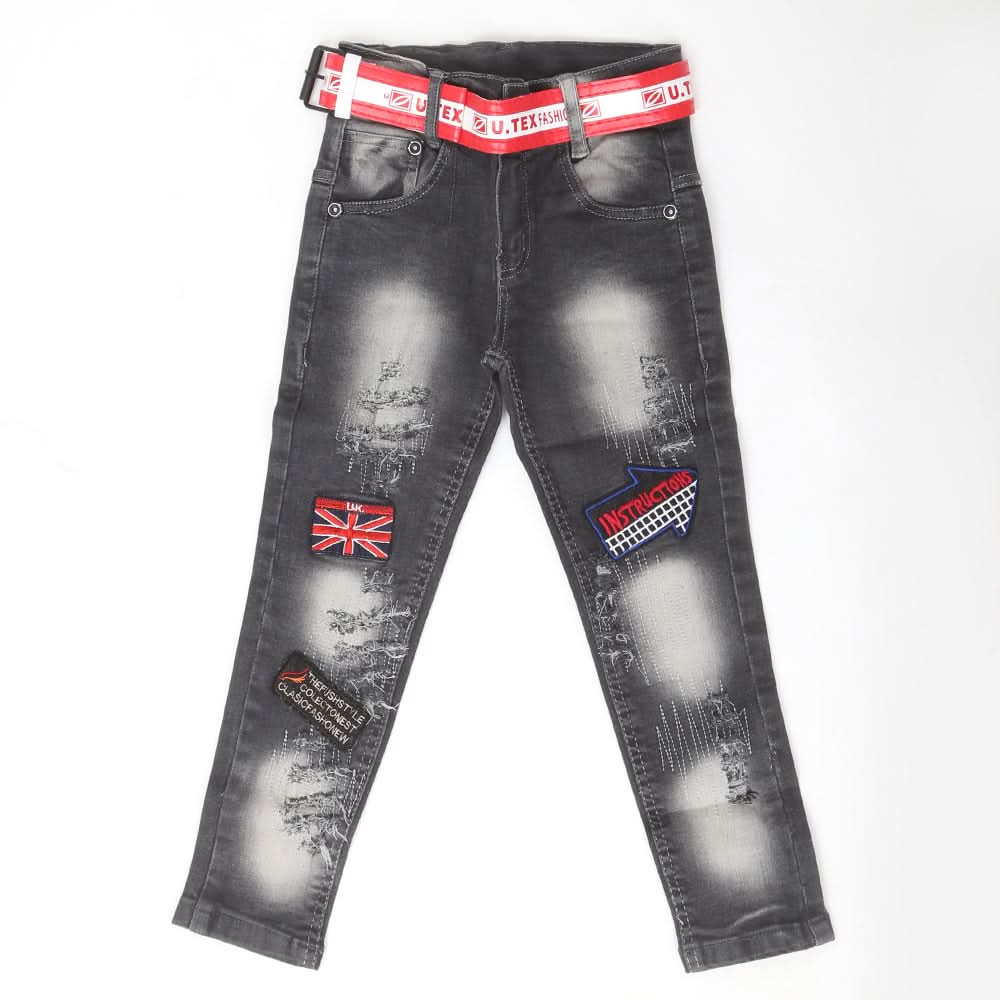 Boys Denim Pant - Dark Grey, Kids, Boys Pants, Chase Value, Chase Value