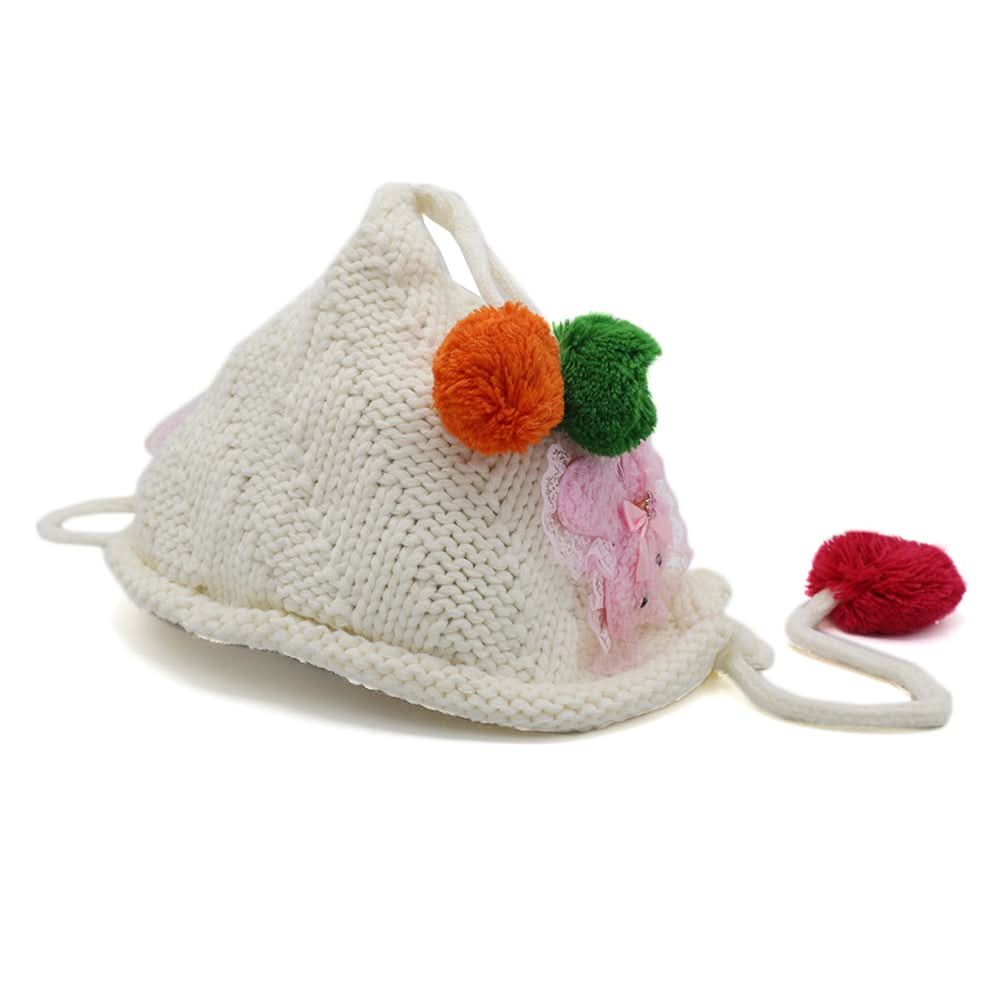 Kids Woolen Cap - Off White, Girls Caps & Gloves, Chase Value, Chase Value