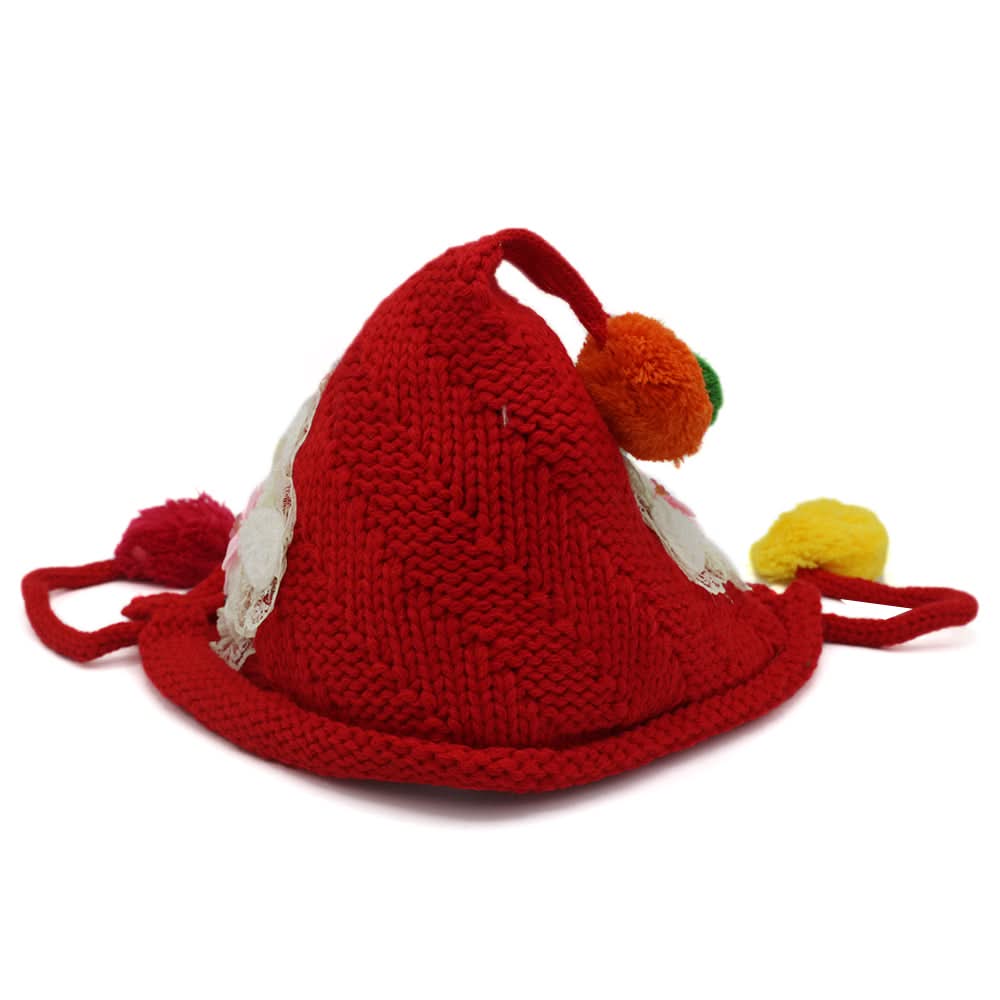 Kids Woolen Cap - Red, Girls Caps & Gloves, Chase Value, Chase Value
