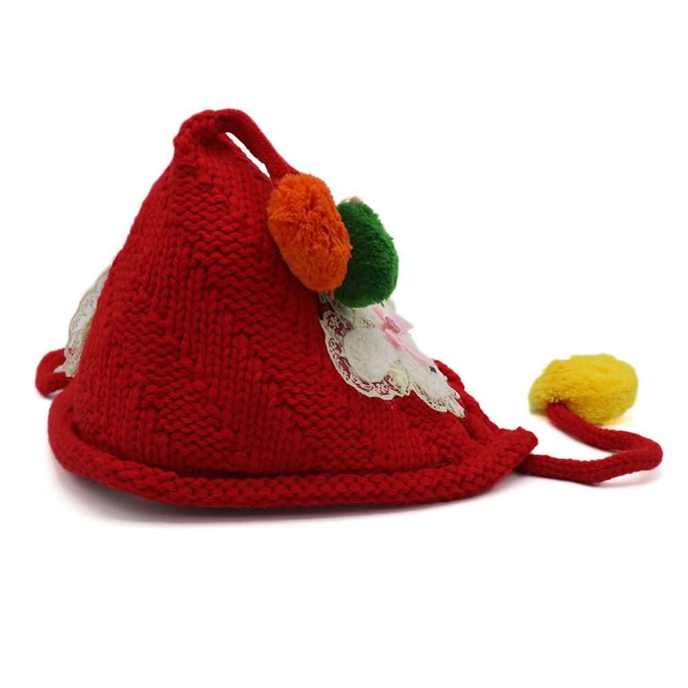 Kids Woolen Cap - Red, Girls Caps & Gloves, Chase Value, Chase Value