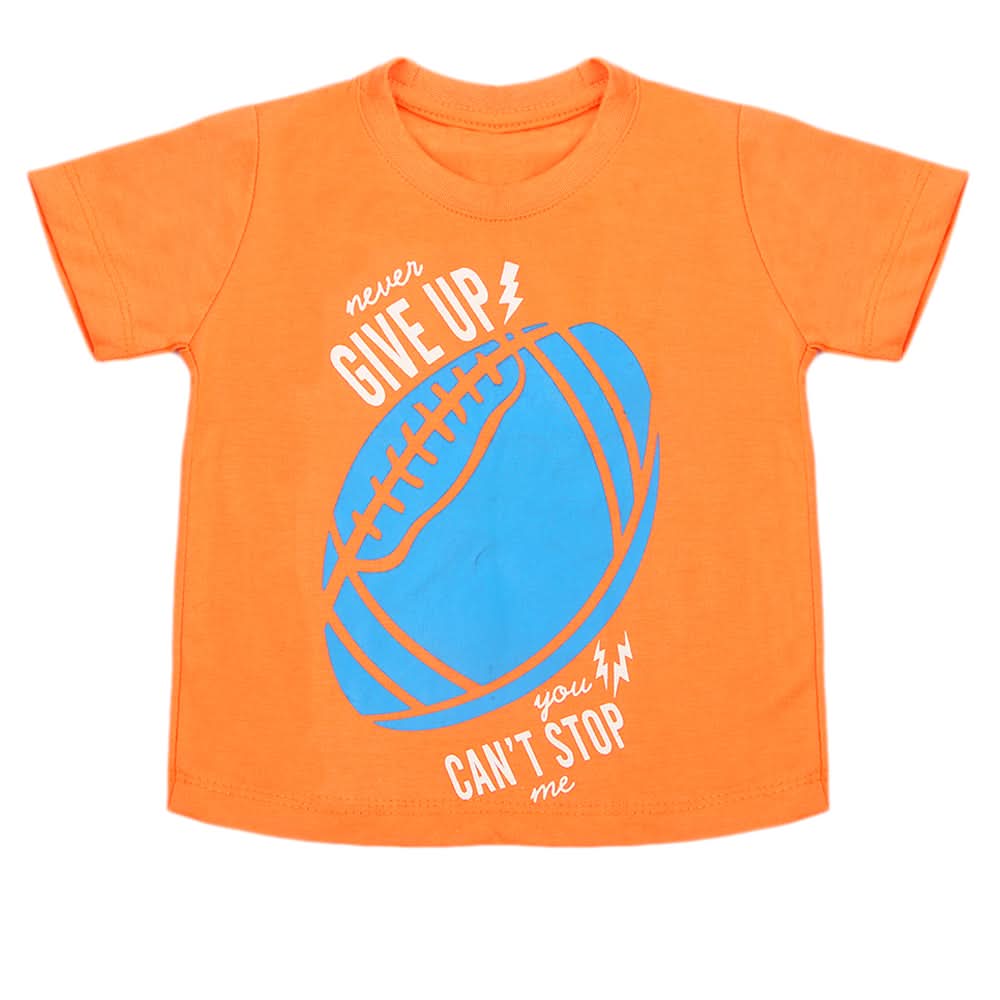 Boys Half Sleeves T-Shirt - Orange, Boys T-Shirts, Chase Value, Chase Value