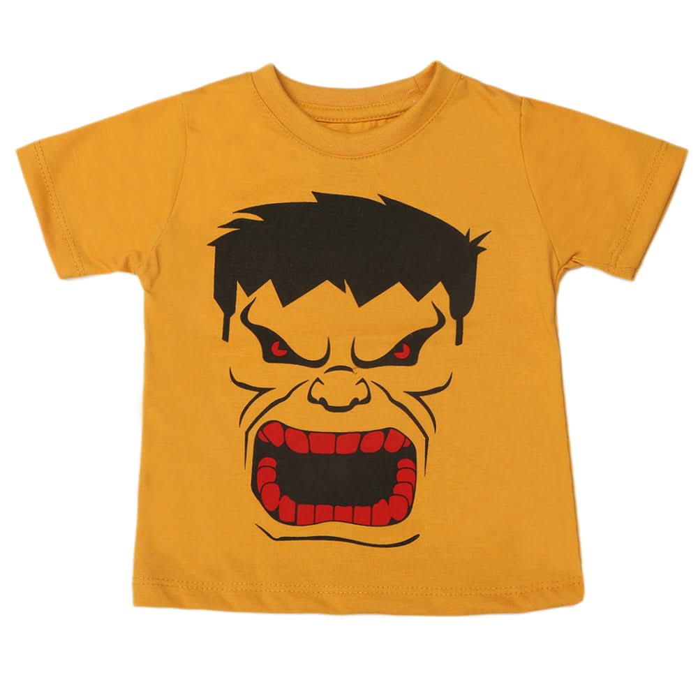 Boys Half Sleeves T-Shirt - Mustard, Boys T-Shirts, Chase Value, Chase Value