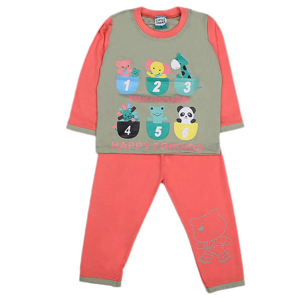 Boys Full Sleeves 2 Pcs Suit - Pink, Kids, Boys Sets And Suits, Chase Value, Chase Value