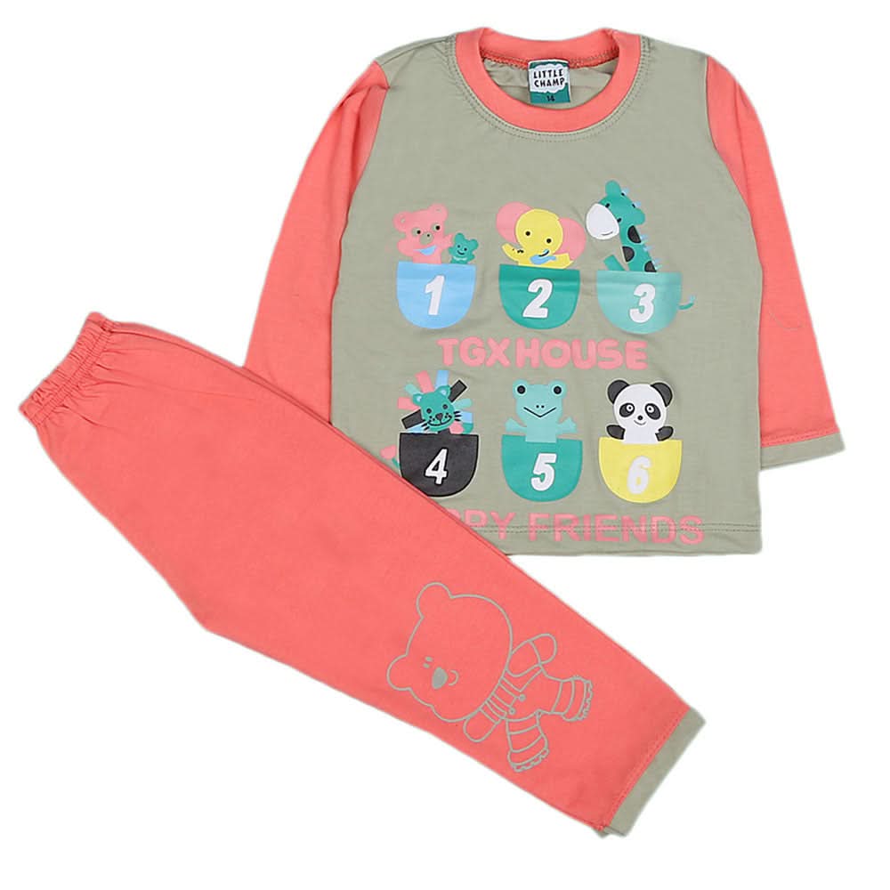 Boys Full Sleeves 2 Pcs Suit - Pink, Kids, Boys Sets And Suits, Chase Value, Chase Value