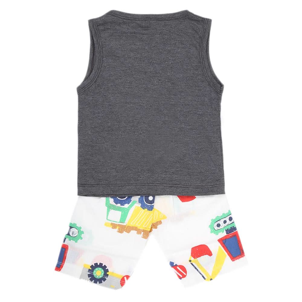 Boys Half Sleeves 2 Piece Suit - Grey, Kids, Boys Sets And Suits, Chase Value, Chase Value
