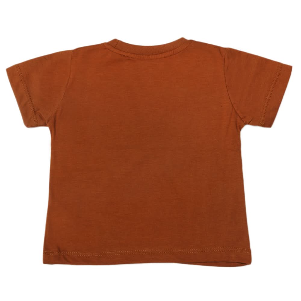 Boys Half Sleeves T-Shirt - Brown, Boys T-Shirts, Chase Value, Chase Value