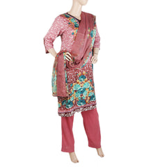 Khadde Printed Lawn 3 Piece Un-Stitched Suit - 003, Women, 3Pcs Shalwar Suit, United Textiles, Chase Value