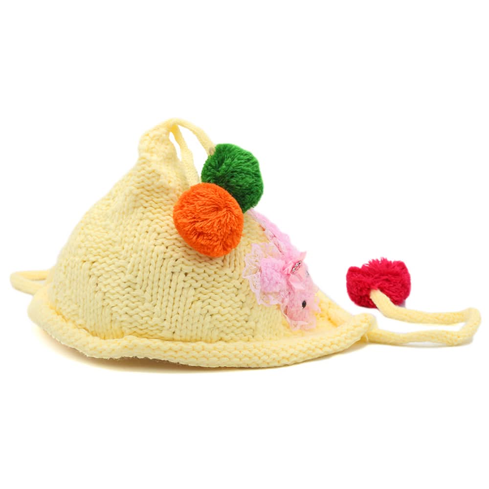 Kids Woolen Cap - Cream, Girls Caps & Gloves, Chase Value, Chase Value